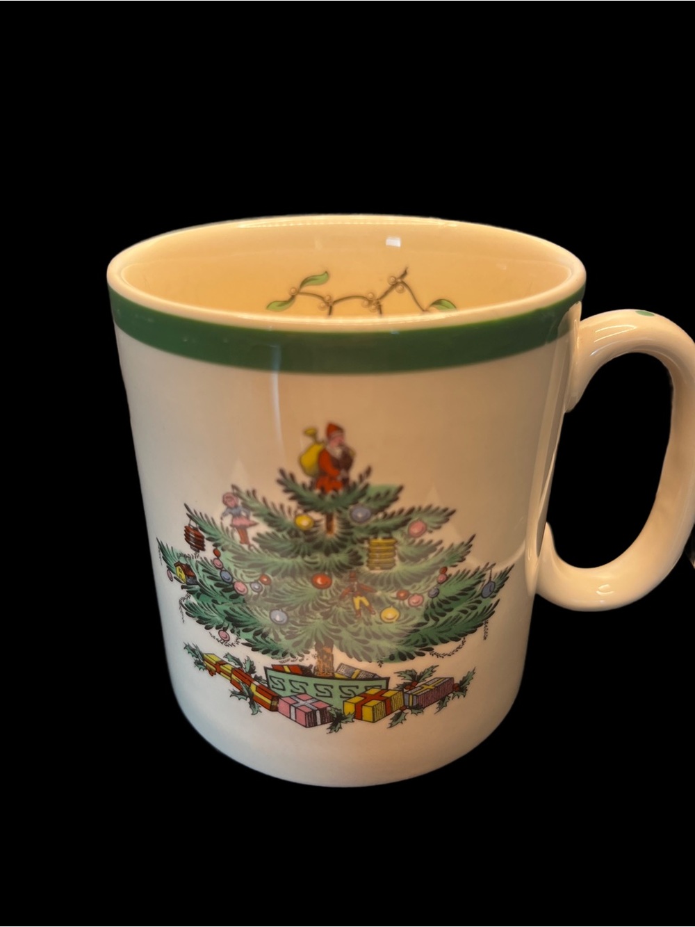 EUC Spode Made in England Christmas Tree S3324-K Coffee Cup Mug 3 1/4" Tall